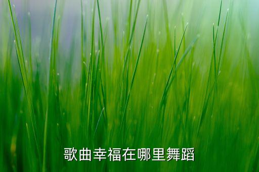 广场舞我的幸福在哪里，歌曲幸福在哪里舞蹈