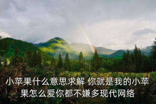 小苹果什么意思求解 你就是我的小苹果怎么爱你都不嫌多现代网络