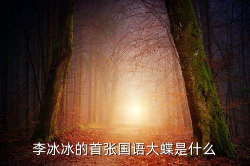 李冰冰的首张国语大蝶是什么