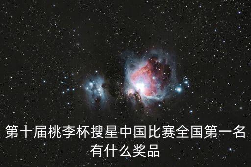 第十届桃李杯搜星中国比赛全国第一名有什么奖品