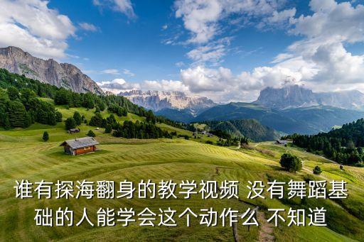 谁有探海翻身的教学视频 没有舞蹈基础的人能学会这个动作么 不知道