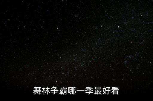 舞林争霸哪一季最好看