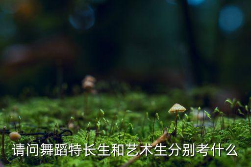 艺术生舞蹈考什么内容，请问舞蹈特长生和艺术生分别考什么