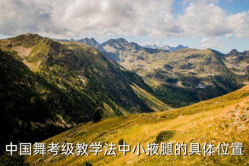 中国舞考级教学法中小掖腿的具体位置