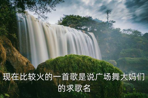 现在比较火的一首歌是说广场舞大妈们的求歌名