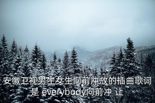安徽卫视男生女生向前冲放的插曲歌词是 everybody向前冲 让