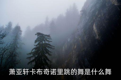 萧亚轩卡布奇诺里跳的舞是什么舞