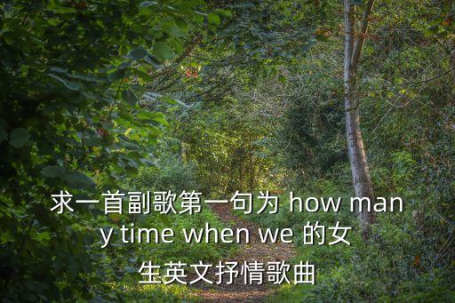 求一首副歌第一句为 how many time when we 的女生英文抒情歌曲