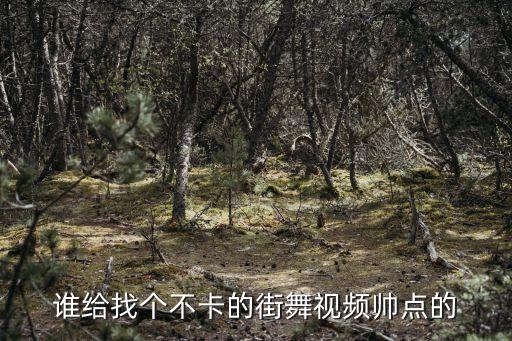 谁给找个不卡的街舞视频帅点的
