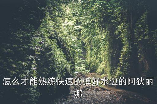 怎么才能熟练快速的弹好水边的阿狄丽娜