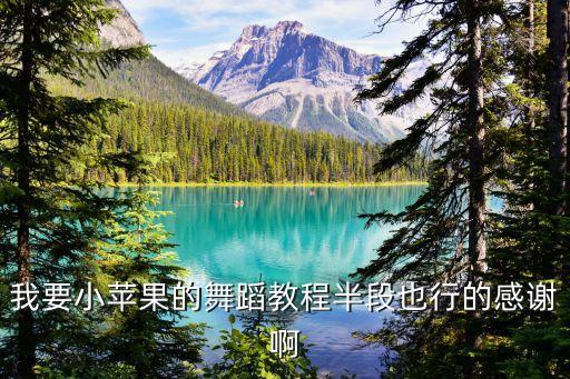 我要小苹果的舞蹈教程半段也行的感谢啊