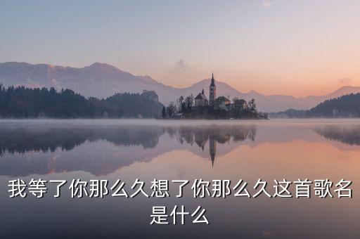 我等了你那么久想了你那么久这首歌名是什么