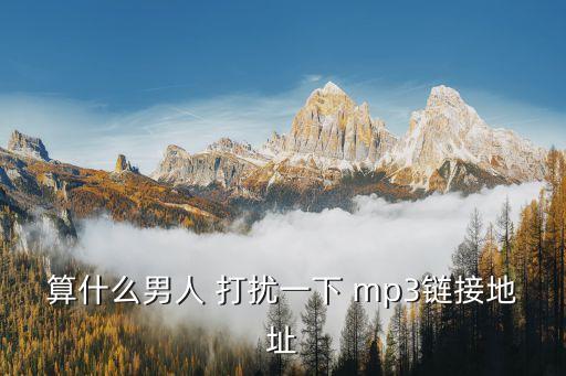 算什么男人 打扰一下 mp3链接地址