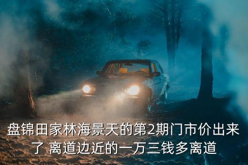 盘锦田家林海景天的第2期门市价出来了 离道边近的一万三钱多离道