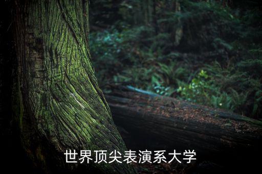 世界顶尖表演系大学