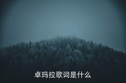 卓玛拉歌词是什么