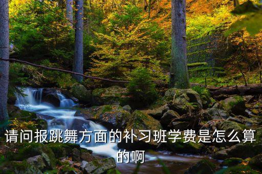请问报跳舞方面的补习班学费是怎么算的啊