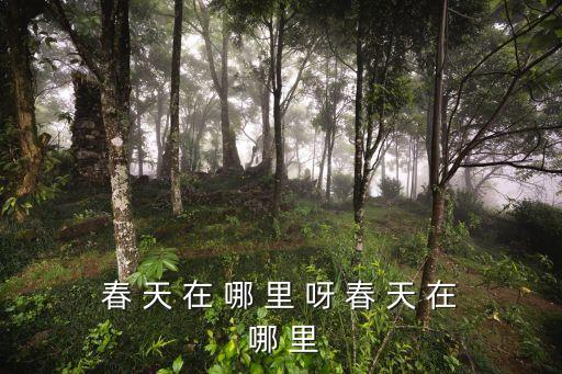 春 天 在 哪 里 呀 春 天 在 哪 里
