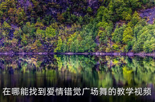 在哪能找到爱情错觉广场舞的教学视频