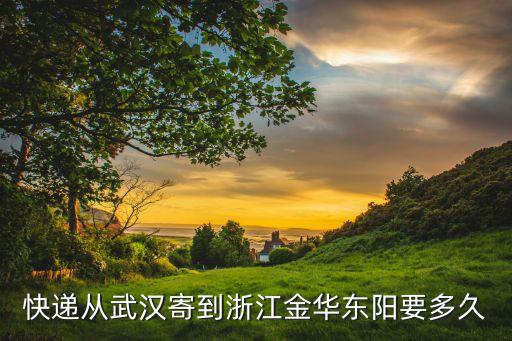 快递从武汉寄到浙江金华东阳要多久