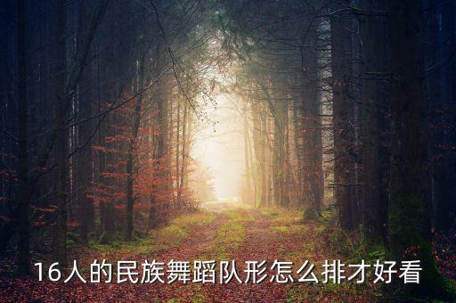 16人的民族舞蹈队形怎么排才好看