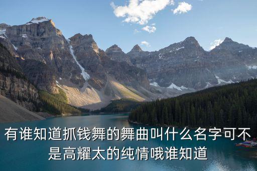 有谁知道抓钱舞的舞曲叫什么名字可不是高耀太的纯情哦谁知道