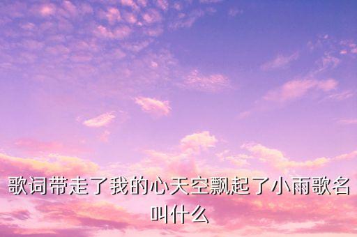 歌词带走了我的心天空飘起了小雨歌名叫什么