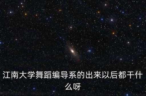 江南大学舞蹈编导系的出来以后都干什么呀
