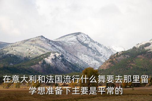 意大利有什么舞蹈，意大利经典电音舞曲慢摇