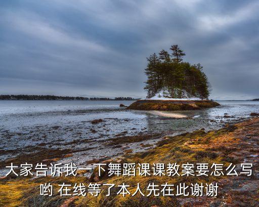 大家告诉我一下舞蹈课课教案要怎么写哟 在线等了本人先在此谢谢