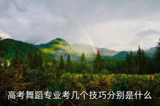 舞蹈艺考怎么考的好，高考舞蹈专业考几个技巧分别是什么