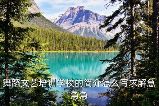 舞蹈文艺培训学校的简介怎么写求解急急急