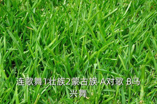 连歌舞1壮族2蒙古族 A对歌 B马兴舞