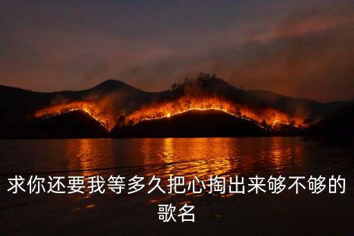 求你还要我等多久把心掏出来够不够的歌名