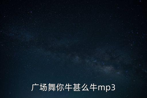 广场舞你牛什么牛，广场舞你牛甚么牛mp3