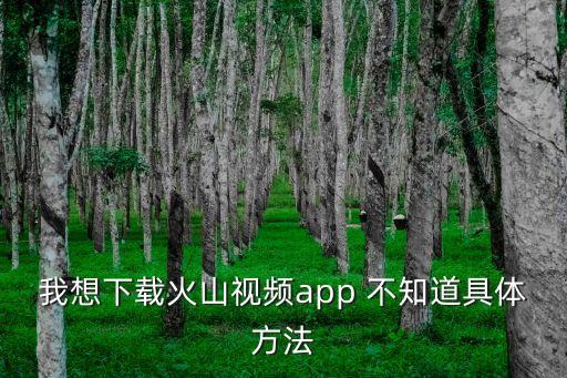 我想下载火山视频app 不知道具体方法