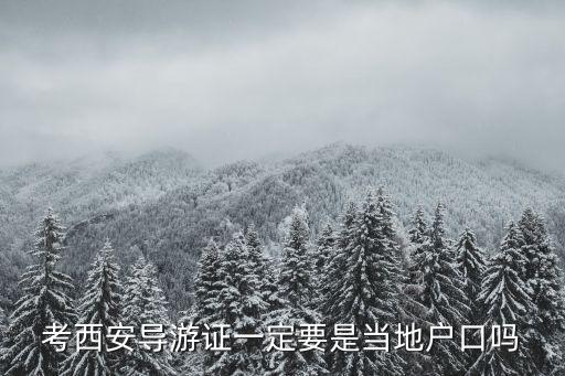 西安导游证报考条件要求，考西安导游证一定要是当地户口吗