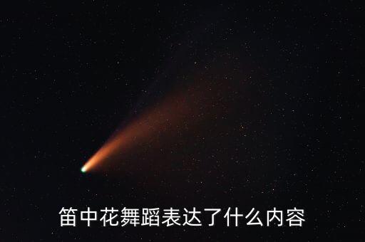 笛中花舞蹈表达了什么内容