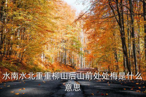 哪里山哪里的水兴梅，水南水北重重柳山后山前处处梅是什么意思