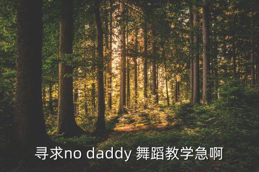 寻求no daddy 舞蹈教学急啊