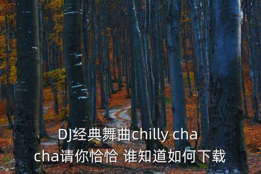 哪里可以下载请你恰恰，DJ经典舞曲chilly cha cha请你恰恰 谁知道如何下载
