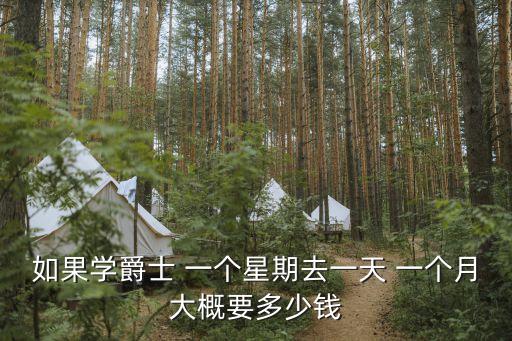 如果学爵士 一个星期去一天 一个月大概要多少钱