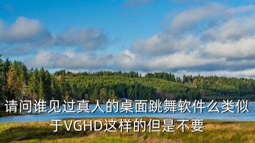 请问谁见过真人的桌面跳舞软件么类似于VGHD这样的但是不要