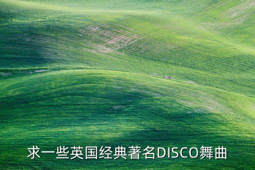 求一些英国经典著名DISCO舞曲