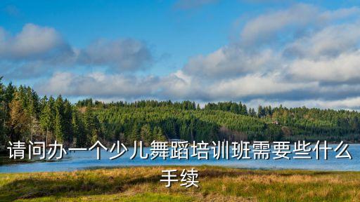 请问办一个少儿舞蹈培训班需要些什么手续