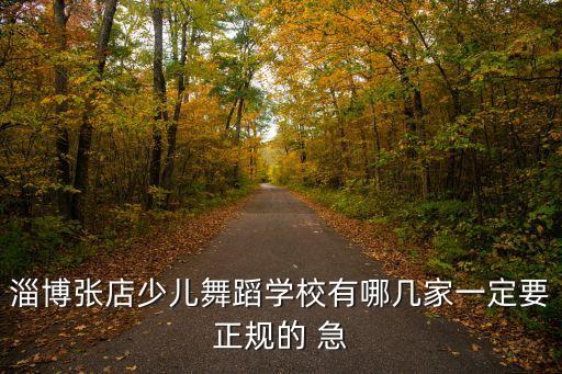 淄博张店少儿舞蹈学校有哪几家一定要正规的 急