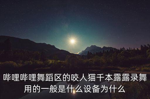 哔哩哔哩舞蹈区的咬人猫千本露露录舞用的一般是什么设备为什么