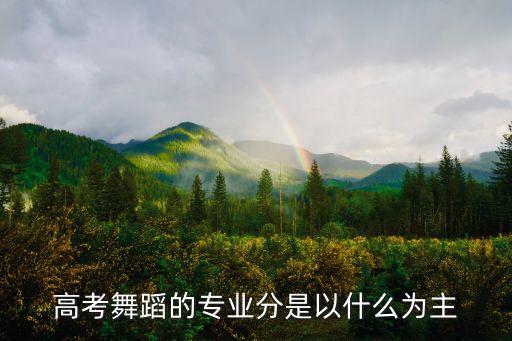 高考舞蹈的专业分是以什么为主