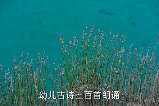 幼儿古诗三百首朗诵