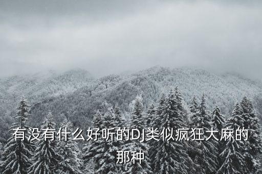 有没有什么好听的DJ类似疯狂大麻的那种